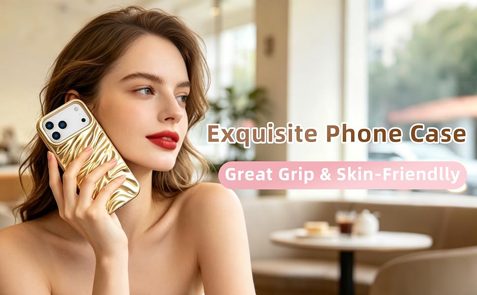 Caseative Water Ripple Pattern Curly Wave Shape Soft Compatible with iPhone Case