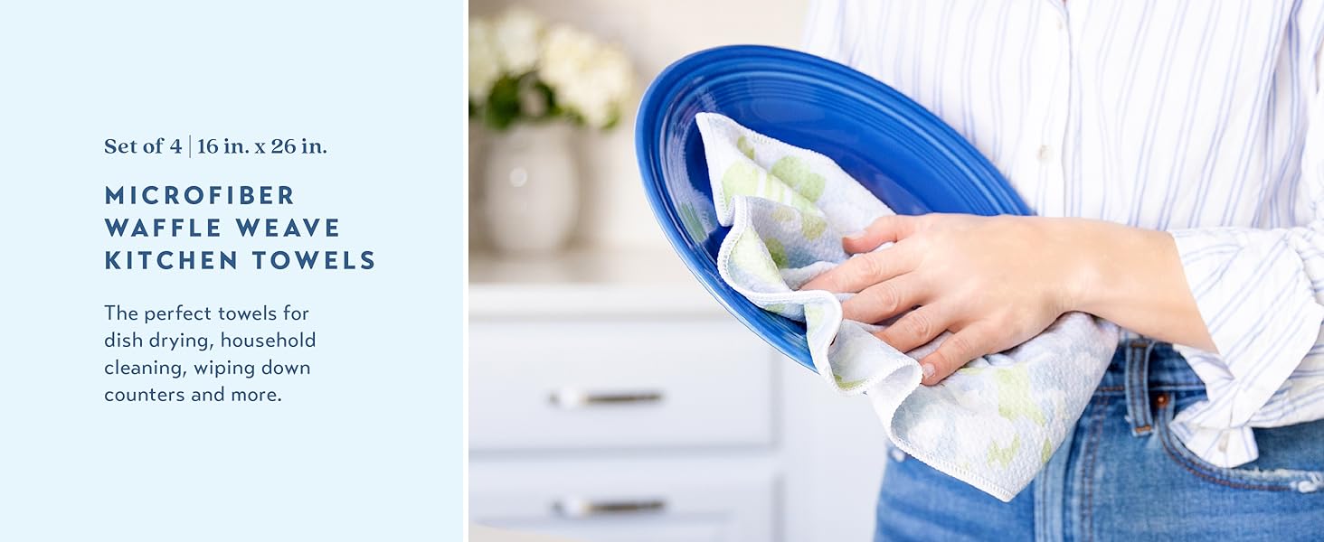 kitchen towels, drying towel, waffle weave, microfiber