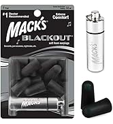 Mack's Blackout Soft Foam Earplugs, 7 Pair with Travel Case - 32 dB Highest NRR, Comfortable Ear ...