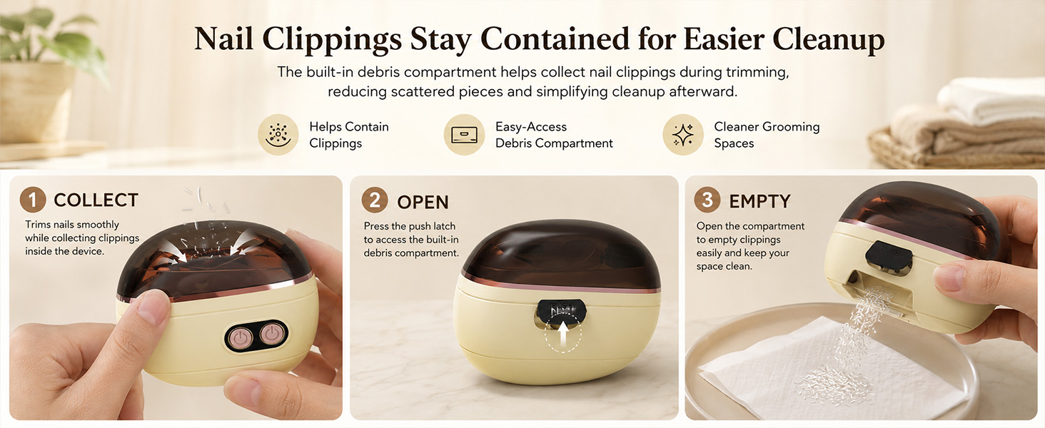 2-in-1 Smart Electric Nail Clipper &amp;amp; Polisher