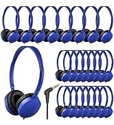 XOSDA 25 Pack Bulk Headphones for Classroom Kids School Students, Wholesale Individually Wrapped ...