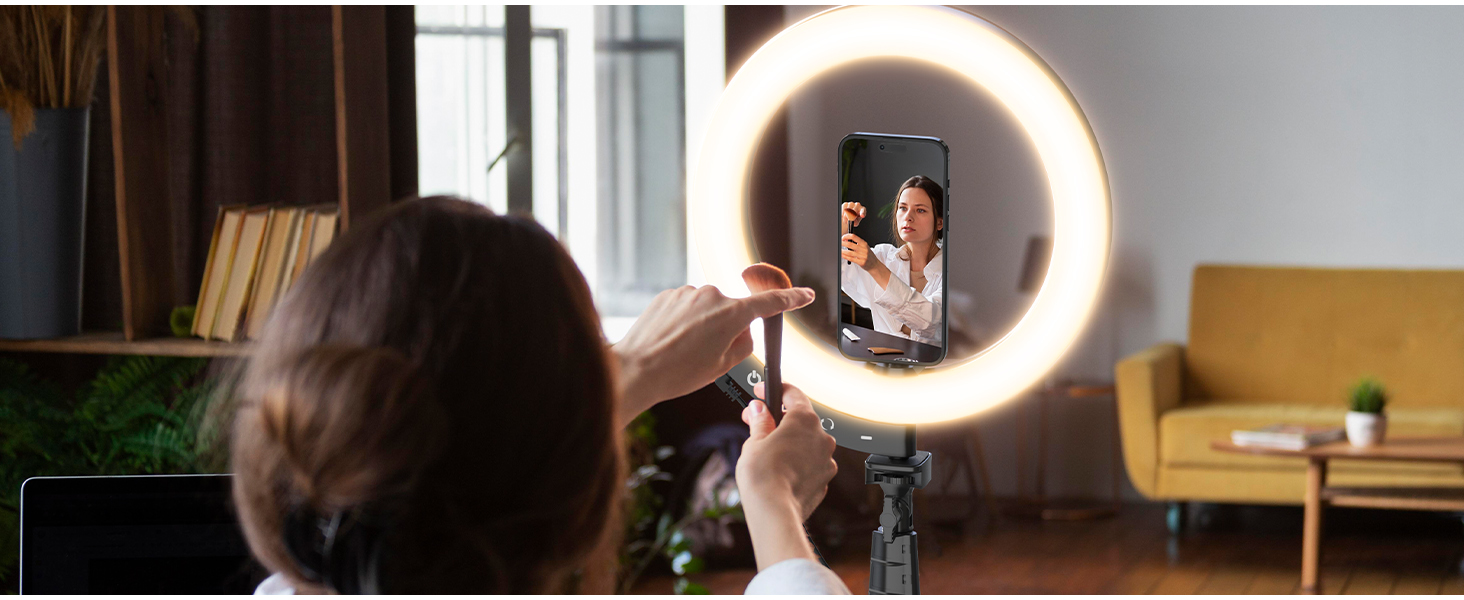 phone tripod stand with ring light