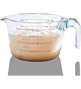 8 Cup Large Glass Measuring Cup - Kitchen Mixing Bowl, Liquid Measure Cups, Glass Bakeware Set, P...