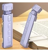 Glocusent Extendable Book Lights for Reading at Night, 5 Enhanced Brightness &amp; 3 Colors with Slee...