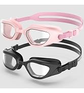 ZABERT Swim Goggles,W2 Swimming Goggles for Adult Men Women, Anti-fog UV Protection No Leaking