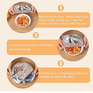 wrap aluminum foil food cover