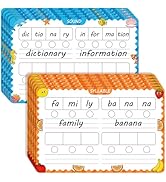 10 Packs of Phonemic Awareness Dry Erase Boards, Double-Sided Writable and Erasable for Phonics L...
