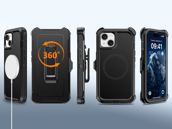 iphone 15/14/13 case with belt clip 