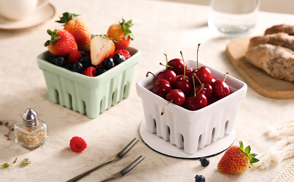 berry bowls with holes ceramic