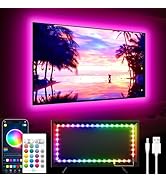GIPOYENT Music Sync LED TV Backlight, RGB Color Changing Light Strip for 55-80 Inch TVs - Bluetoo...