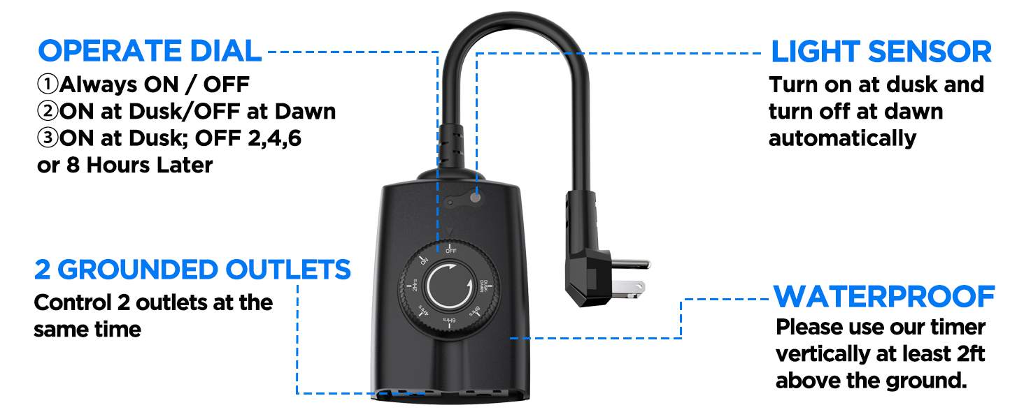 Light sensor timer
