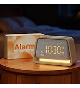 Wooden Alarm Clock White Noise Sound Machine for Sleep 10 Soothing Sounds 10 Natural S...