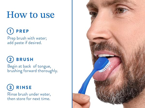 Tongue Brush Tongue Scraper Combo