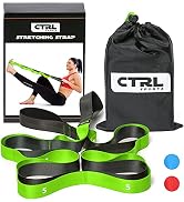Stretching Strap with Loops for Physical Therapy, Yoga, Exercise and Flexibility - Non Elastic Fi...
