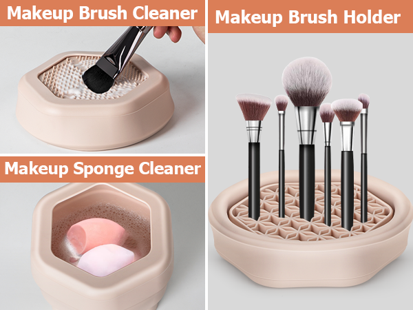 Electric makeup brush cleaner machine make up brush cleaner women foundation brush cleaner holder 