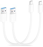 6 inch Short USB A to USB C 3.1 Cable 0.5ft 2Pack, 10Gbps High Speed Data Transfer Cable Compatib...