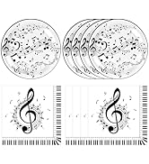 40PCS Music Theme Party Decorations Musical Note Plates Napkins Music Notes Party Disposable Tabl...