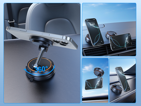xuenair adjustable 360 180 degree rotating car dash phone holder navigating rotatable flexible