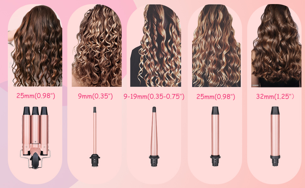 Interchangeable Ceramic Curling Wand