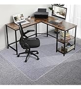 SALLOUS Clear Heavy Duty Chair Mat for Carpeted Floors - 48" x 36" Gaming and Rolling Desk Floor ...