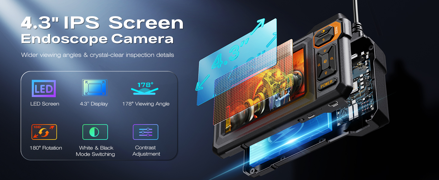 borescope camera with light