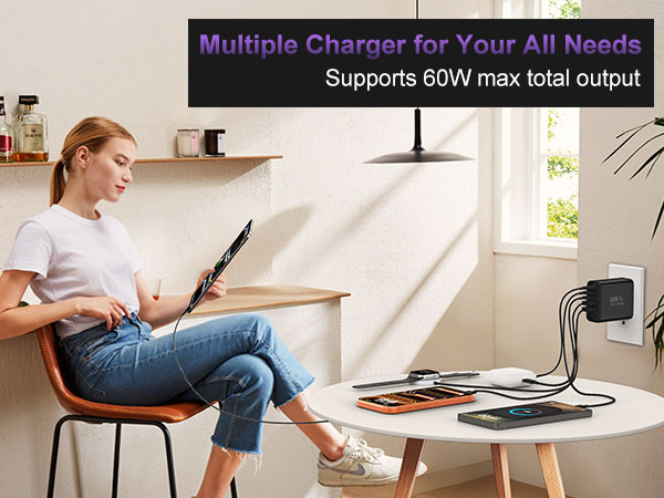 usb c wall fast charger block cube plug power adapter