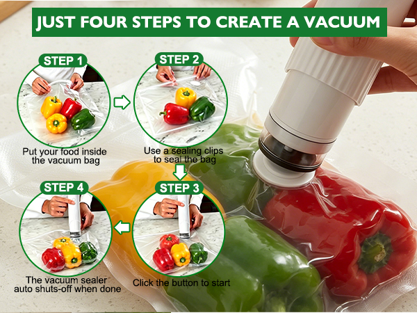 Handheld Food Vacuum Sealer Kit