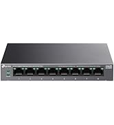 TP-Link LS108GP | 8 Port PoE Gigabit Ethernet Switch | 8 PoE+ Port @ 62W | Plug &amp; Play | Extend M...