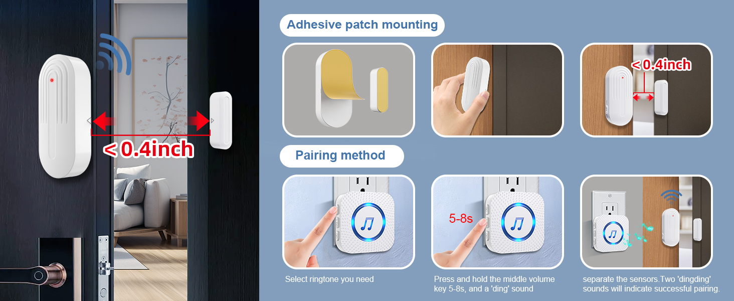 Door Entry Chime for Business/Home/Office/Store