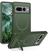GUAGUA for Google Pixel 7 Pro Case with Stand, Magnetic Cases with Foldable Invisible Stand Trans...