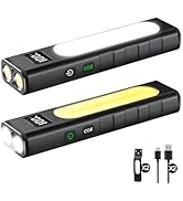 Rechargeable Flashlights High Lumens 1800, Flat EDC Flashlight Rechargeable, Magnetic Pocket Flas...