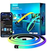 Govee RGBIC Neon Rope Lights for Desks, 16.4ft LED Gaming Desk Lights, Neon LED Strip Lights Sync...