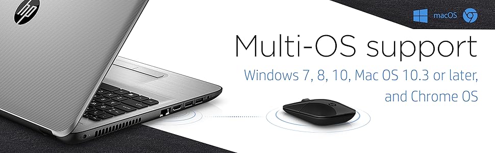 HP Wireless Mouse Z3700 Multi-OS Support