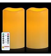 5plots D3 X H5 5" Set of 2 Flameless Outdoor Waterproof Candles, Battery Operated Led Candles wit...