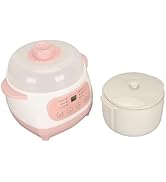 1L Electric Stew Pot, Smart Ceramic Soup Porridge Cooker, Mini Slow Cooker Anti Dry Burn , Multif...