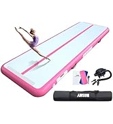 AWSUM Inflatable Air Gymnastics Mat 10ft/13ft/16ft/20ft/23ft Training mat 4/8 inches Thick tumbli...