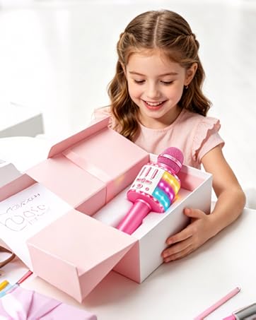 Toddler Echo Microphone, Colorful Flashing Light Toy Mic for Kids