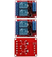 3Pcs 24V 2-Channel Relay Module with Optocoupler Isolation, High/Low Level Trigger Compatible wit...