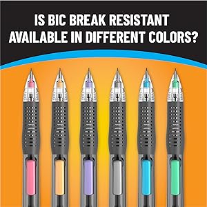 Is BIC Break Resistant Available in Different Colors?