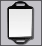 MIRRORVANA X-Large Barber Hand Held Mirror with Double Comfy Handles - Big &amp;amp;amp; Long Back of Head