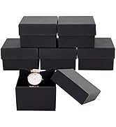 BENECREAT 6 Pack Kraft Square Cardboard Present Gift Boxes for Bangle Wrist Watch, Christmas Gift...