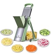 ONCE FOR ALL Upgrade Safe Mandoline Slicer Plus, Adjustable Vegetable Food Chopper Potato Fries F...