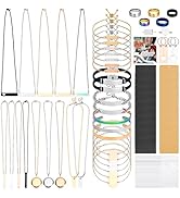 Csyidio 105 PCS Laser Engraving Materials, Jewelry Making Engraving Accessories for All Laser Eng...