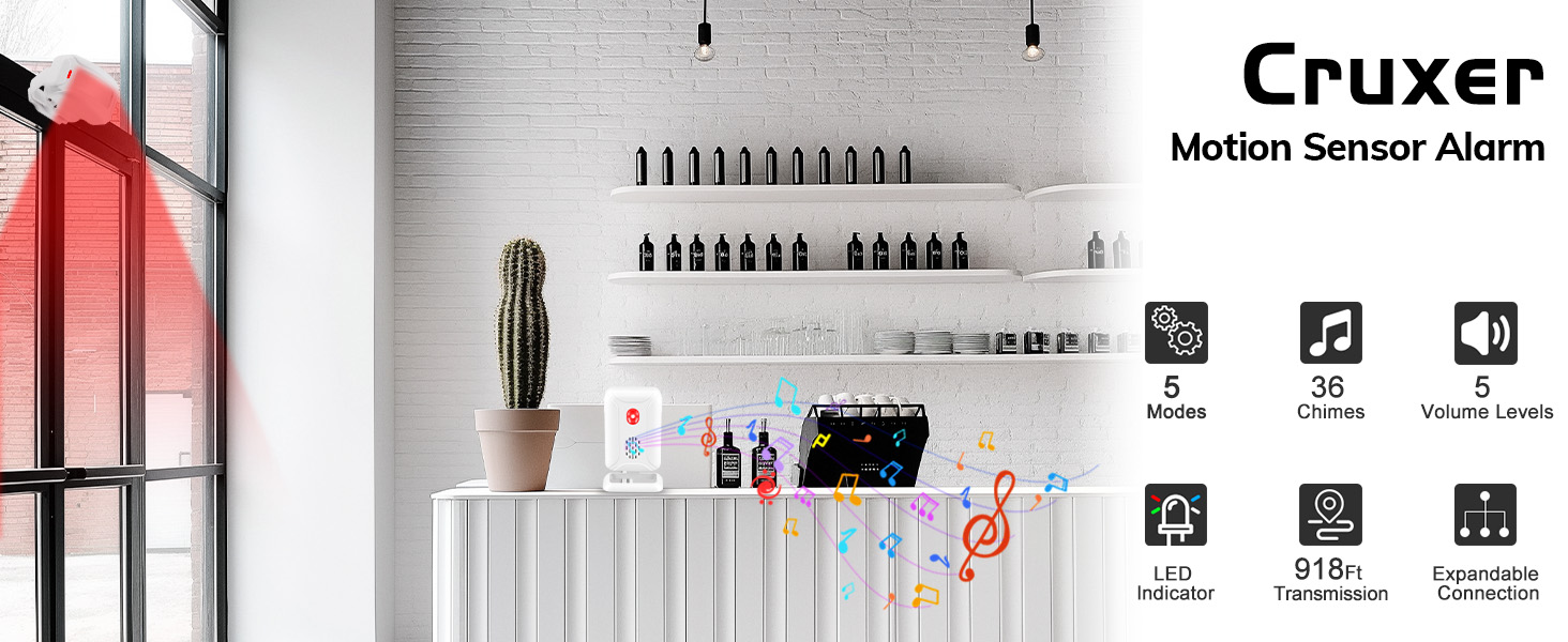 wireless motion door bell alarm chime