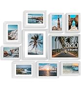Vittanly 10 Pack Picture Frames Collage Wall Decor, Gallery Frame Set for Wall Mounting or Tablet...