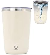 daasigwaa Rechargeable Self Stirring Mug - Magnetic Electric Auto Mixing Stainless Steel Cup for ...