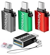 Ainisoul USB C Adapter (4 Pack),High-Speed Data Transfer, USB-C to USB 3.0 Female Adapter for Mac...