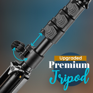 premium stable tripod for camera phone tablet adjustable high low table travel