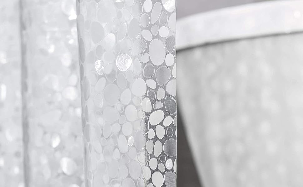 semitransparent shower curtain