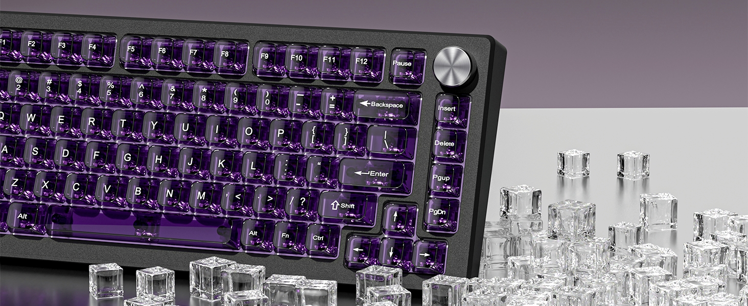 Clear keycaps,Transparent Keyboard keycaps,Jelly Key caps Set,Shine Through keycap,MDA Profile caps